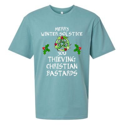 Merry Winter Solstice You Thieving Christian Bastards Sueded Cloud Jersey T-Shirt