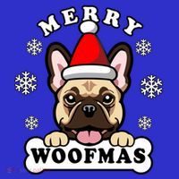 Merry Woofmas Santa French Bulldog Funny Christmas Dog Puns Funny Gift T-Shirt