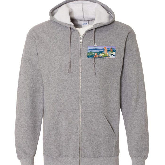 Mermaids With Skipjack Full Zip Hoodie