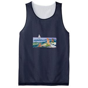 Mermaids With Skipjack Mesh Reversible Basketball Jersey Tank