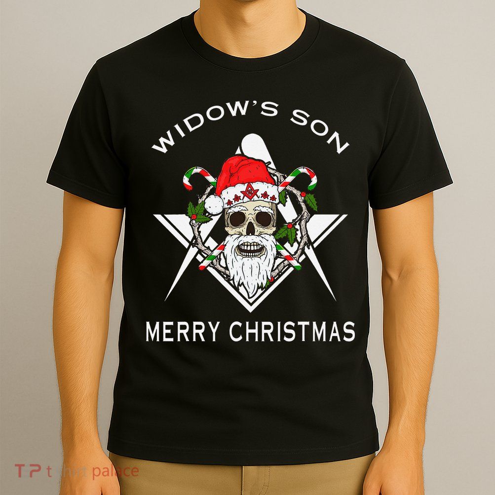 Masonic Widow's Son Mason Merry Christmas And New Year Gift  T-Shirt