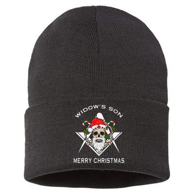 Masonic Widow's Son Mason Merry Christmas And New Year Gift  Sustainable Knit Beanie