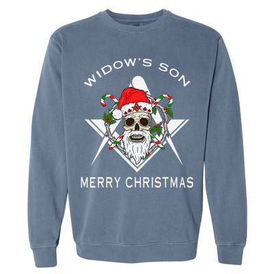 Masonic Widow's Son Mason Merry Christmas And New Year Gift  Garment-Dyed Sweatshirt