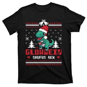 Mulled Wine Saufus Rex Ugly Christmas Dinosaur T-Shirt