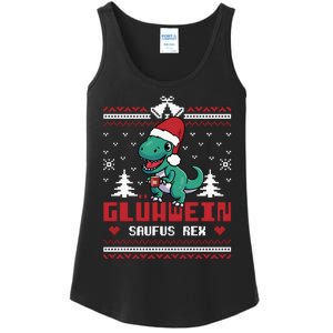 Mulled Wine Saufus Rex Ugly Christmas Dinosaur Ladies Essential Tank