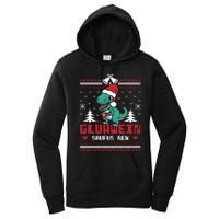 Mulled Wine Saufus Rex Ugly Christmas Dinosaur Women's Pullover Hoodie