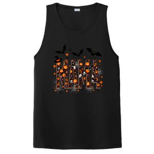 Mama With Spider Halloween Mama Spooky Vibes Gift PosiCharge Competitor Tank