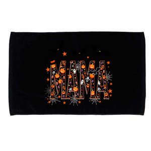 Mama With Spider Halloween Mama Spooky Vibes Gift Microfiber Hand Towel