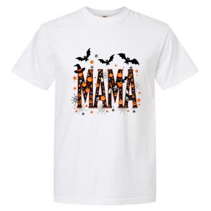 Mama With Spider Halloween Mama Spooky Vibes Gift Garment-Dyed Heavyweight T-Shirt