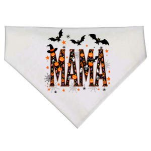 Mama With Spider Halloween Mama Spooky Vibes Gift USA-Made Doggie Bandana