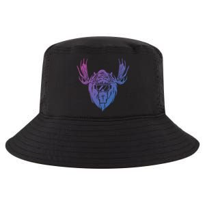 Moose With Ski Goggles Gift Cool Comfort Performance Bucket Hat