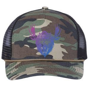 Moose With Ski Goggles Gift Retro Rope Trucker Hat Cap