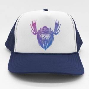 Moose With Ski Goggles Gift Trucker Hat