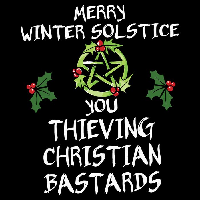 Merry Winter Solstice You Thieving Christian Bastards 7-Panel Snapback Hat
