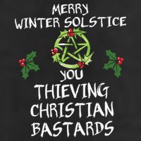 Merry Winter Solstice You Thieving Christian Bastards Adult Drive Performance Visor