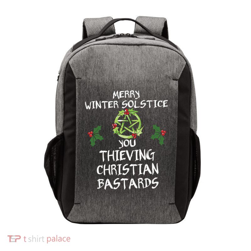 Merry Winter Solstice You Thieving Christian Bastards Vector Backpack