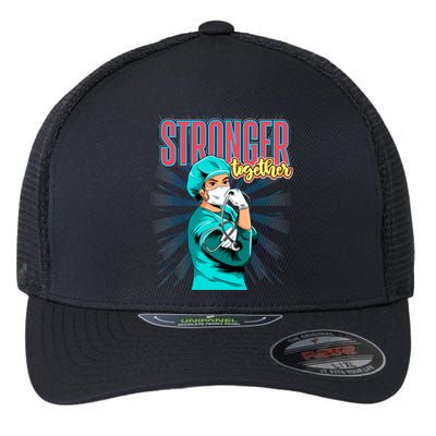 Medical Worker Super Hero Nurse Rosie The Riveter Great Gift Flexfit Unipanel Trucker Cap