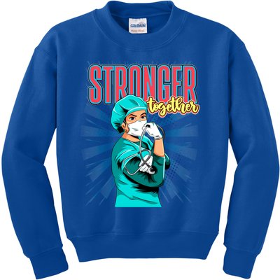 Medical Worker Super Hero Nurse Rosie The Riveter Great Gift Kids Sweatshirt