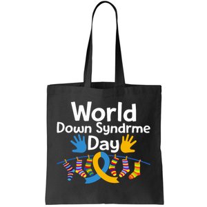 Men Women Socks World Down Syndrome Day Gifts Tote Bag