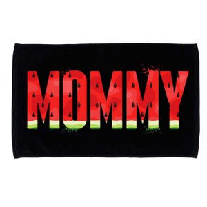 Mommy Watermelon Summer Fruit Family Matching Birthday Mom Microfiber Hand Towel