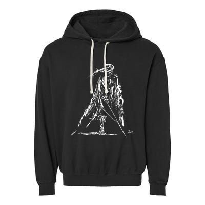 Musketeer With Sword And Coat Garment-Dyed Fleece Hoodie