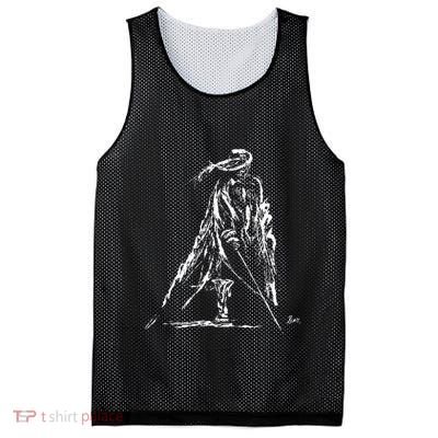 Musketeer With Sword And Coat Mesh Reversible Basketball Jersey Tank