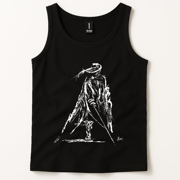 Musketeer With Sword And Coat Tank Top