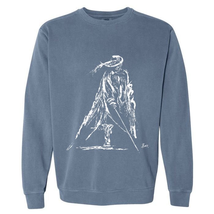 Musketeer With Sword And Coat Garment-Dyed Sweatshirt