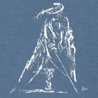 Musketeer With Sword And Coat Garment-Dyed Sweatshirt