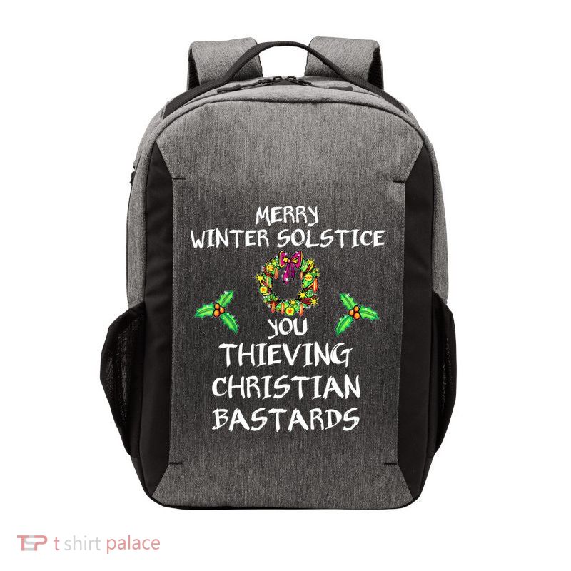Merry Winter Solstice You Thieving Christian Bastards 21 Vector Backpack