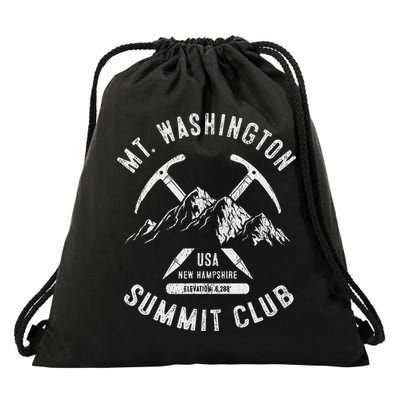 Mount Washington Summit Club I Climbed Mt Washington Drawstring Bag