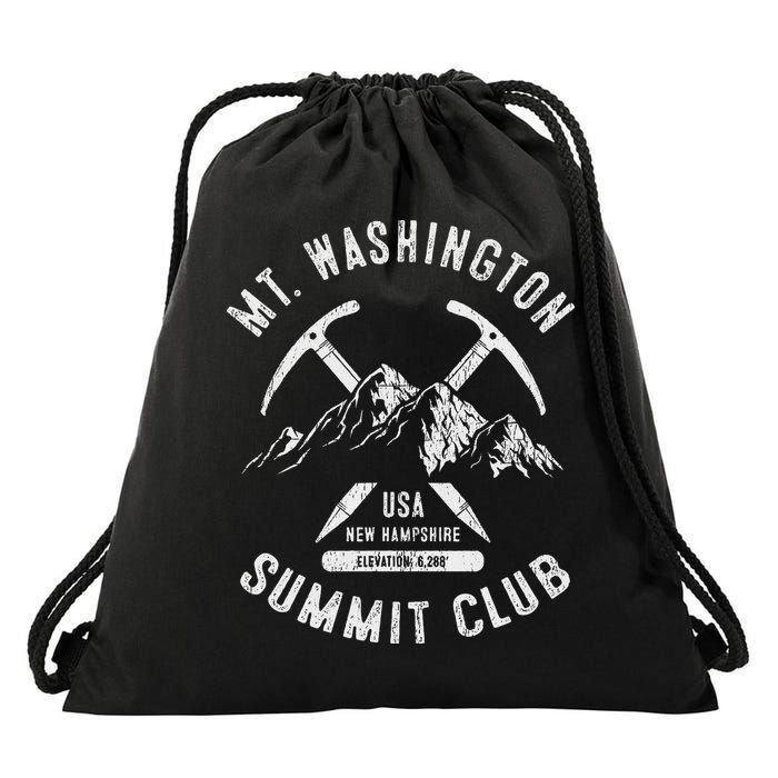 Mount Washington Summit Club I Climbed Mt Washington Drawstring Bag