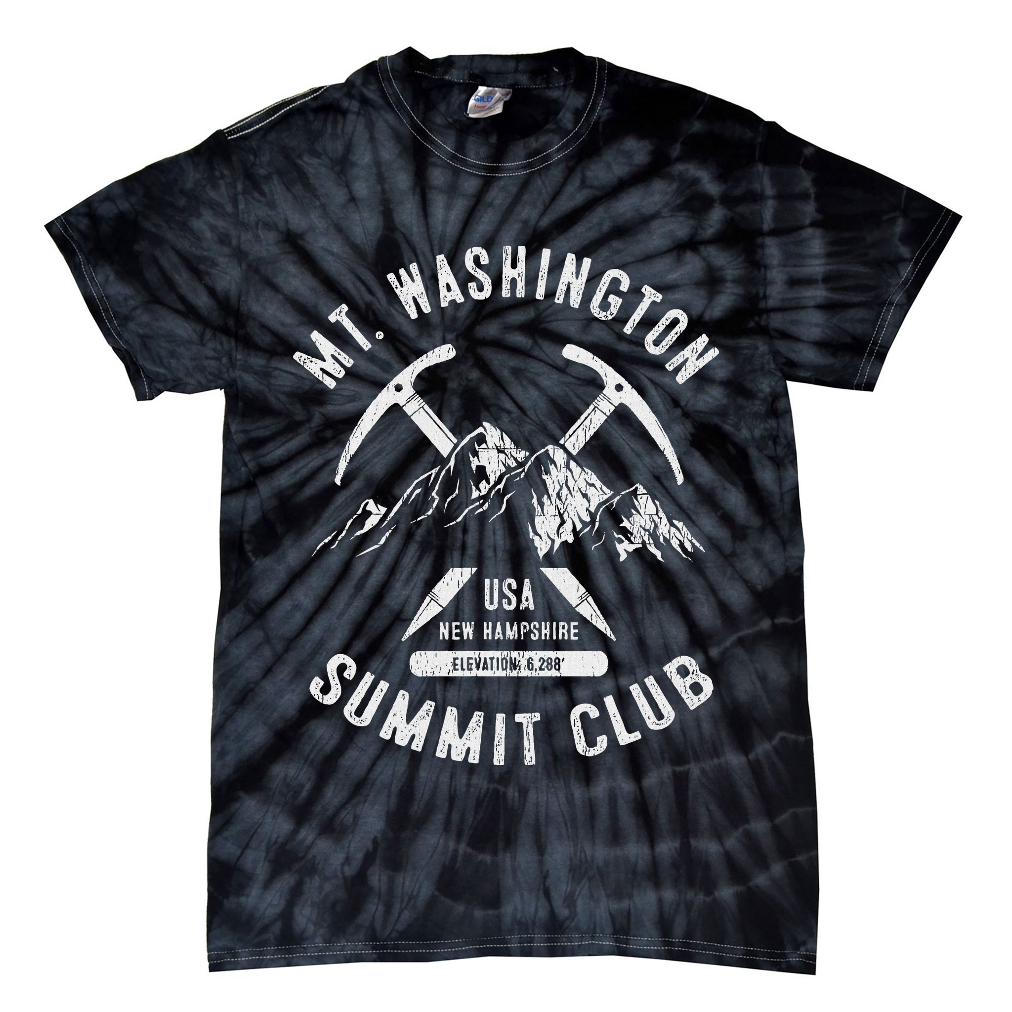 Mount Washington Summit Club I Climbed Mt Washington Tie-Dye T-Shirt