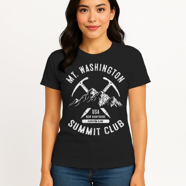 Mount Washington Summit Club I Climbed Mt Washington Womens T-Shirt