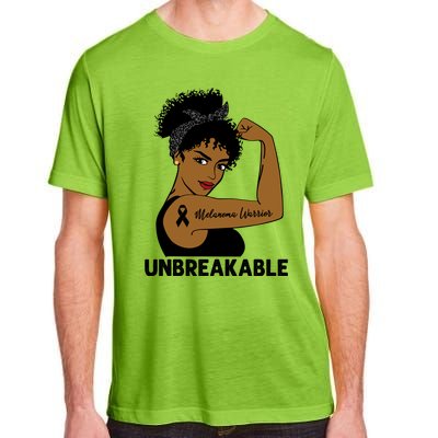 Melanoma Warrior Strong Black Unbreakable Awareness Gift Adult ChromaSoft Performance T-Shirt