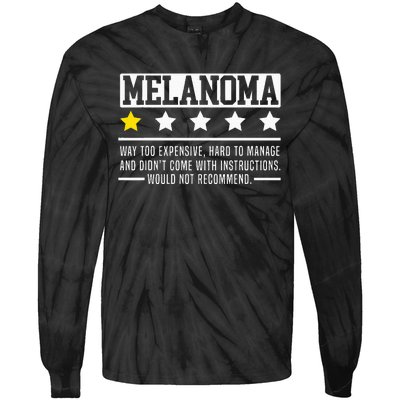 Melanoma Warrior Skin Cancer Melanoma Awareness Tie-Dye Long Sleeve Shirt