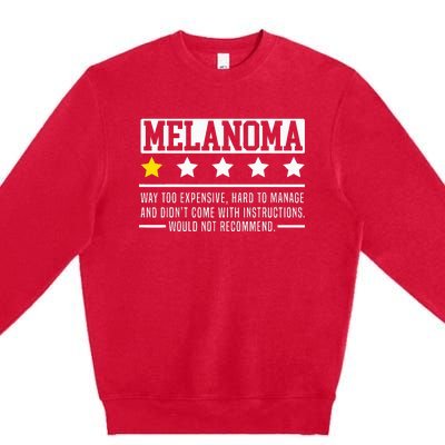 Melanoma Warrior Skin Cancer Melanoma Awareness Premium Crewneck Sweatshirt