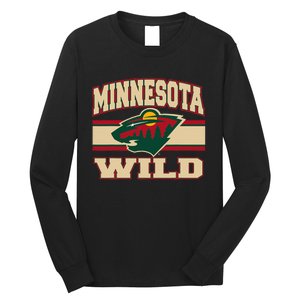 Minnesota Wild Stripe Black Long Sleeve Shirt