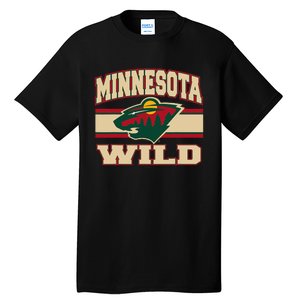 Minnesota Wild Stripe Black Tall T-Shirt