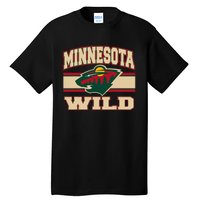 Minnesota Wild Stripe Black Tall T-Shirt