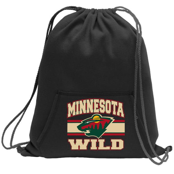 Minnesota Wild Stripe Black Sweatshirt Cinch Pack Bag