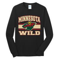 Minnesota Wild Stripe Black Tall Long Sleeve T-Shirt