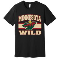 Minnesota Wild Stripe Black Premium T-Shirt