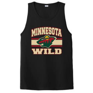 Minnesota Wild Stripe Black PosiCharge Competitor Tank