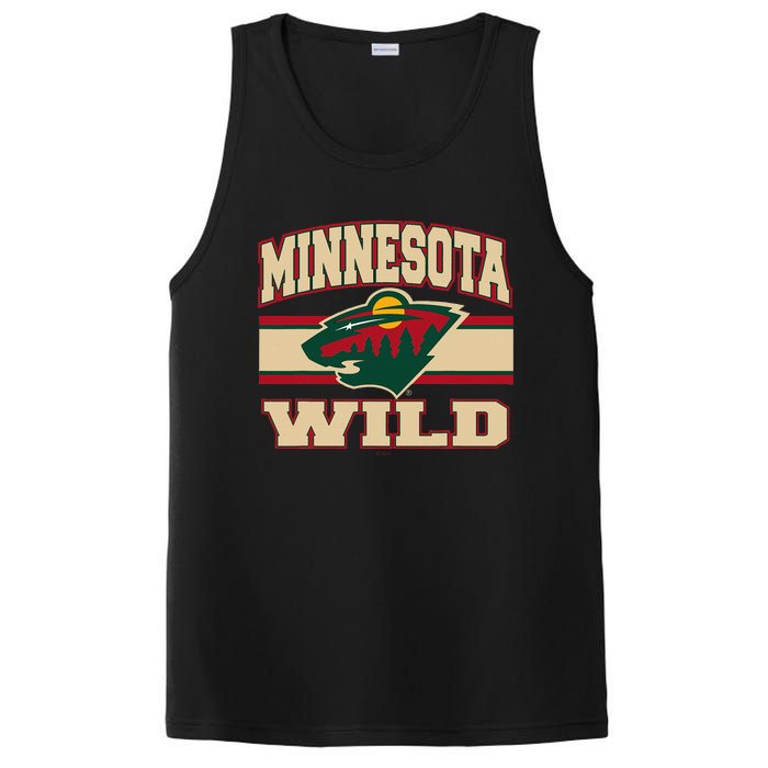 Minnesota Wild Stripe Black PosiCharge Competitor Tank