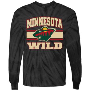 Minnesota Wild Stripe Black Tie-Dye Long Sleeve Shirt