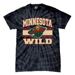 Minnesota Wild Stripe Black Tie-Dye T-Shirt