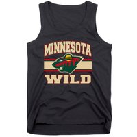 Minnesota Wild Stripe Black Tank Top