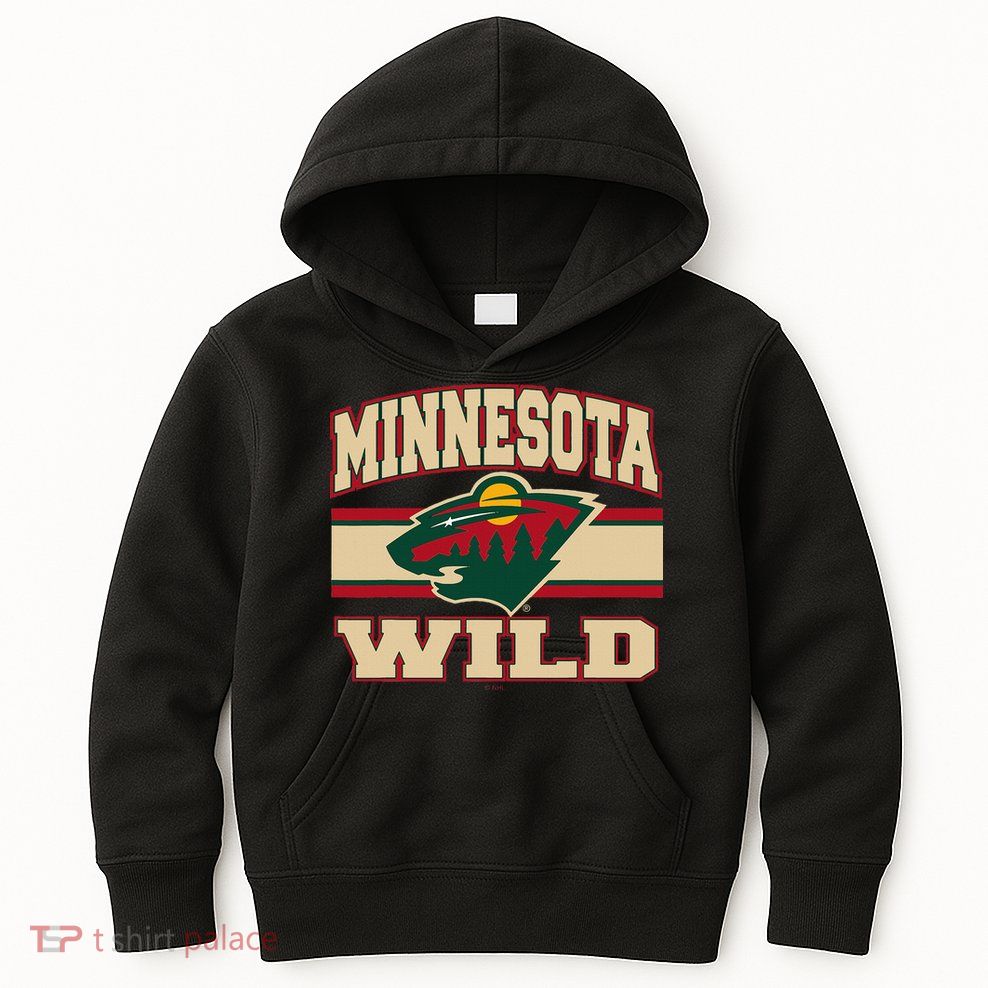 Minnesota Wild Stripe Black Kids Hoodie