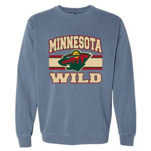 Minnesota Wild Stripe Black Garment-Dyed Sweatshirt